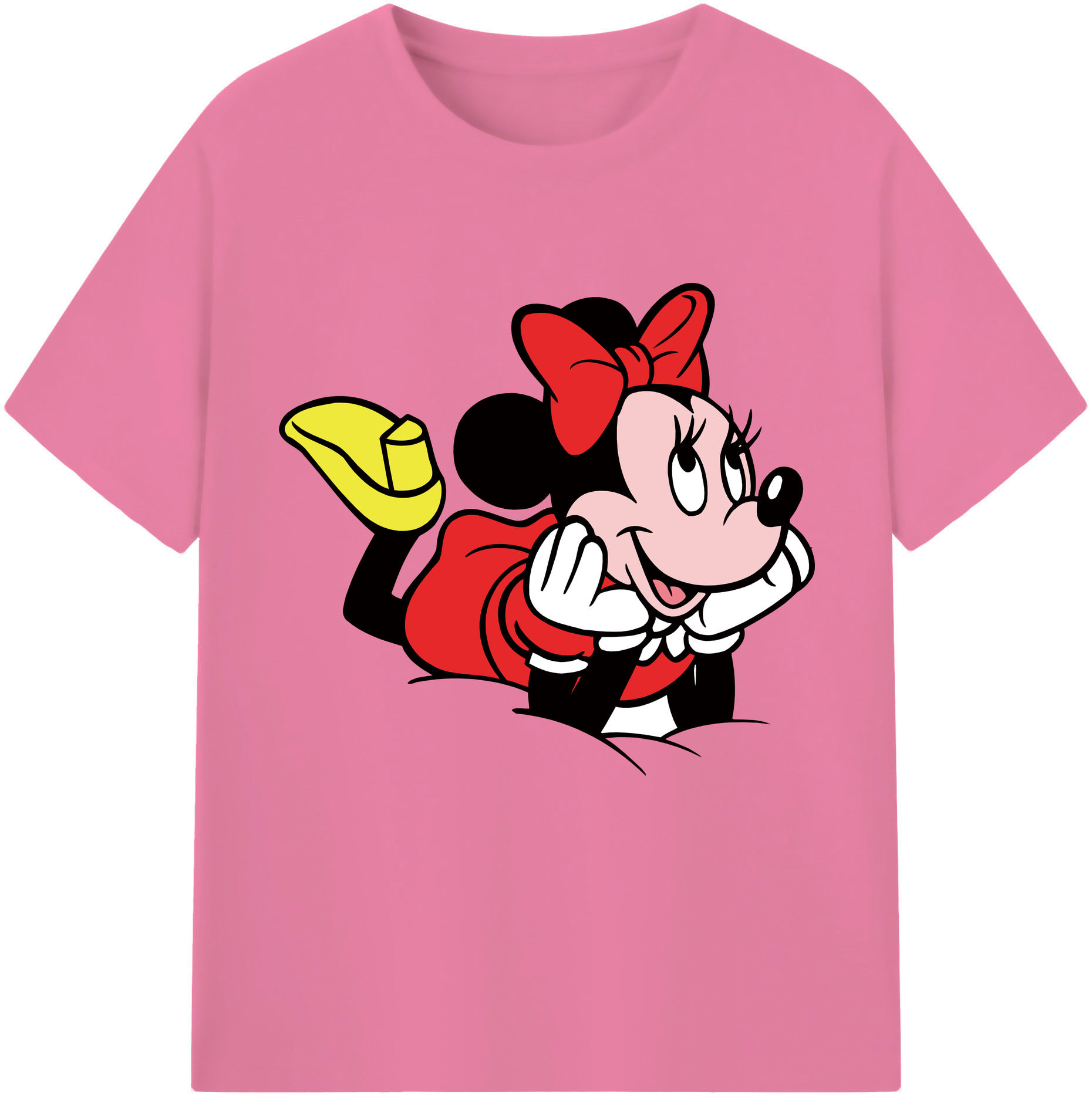 （画像用） ミッキーマウス Mickey Mouse 綿100％半袖Tシャツ（フロントプリント）